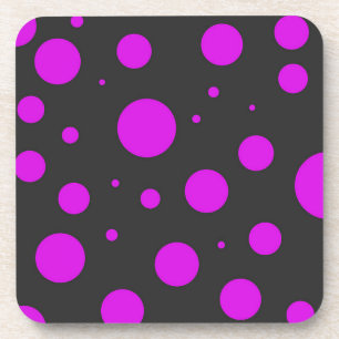 Polka dot pattern coaster