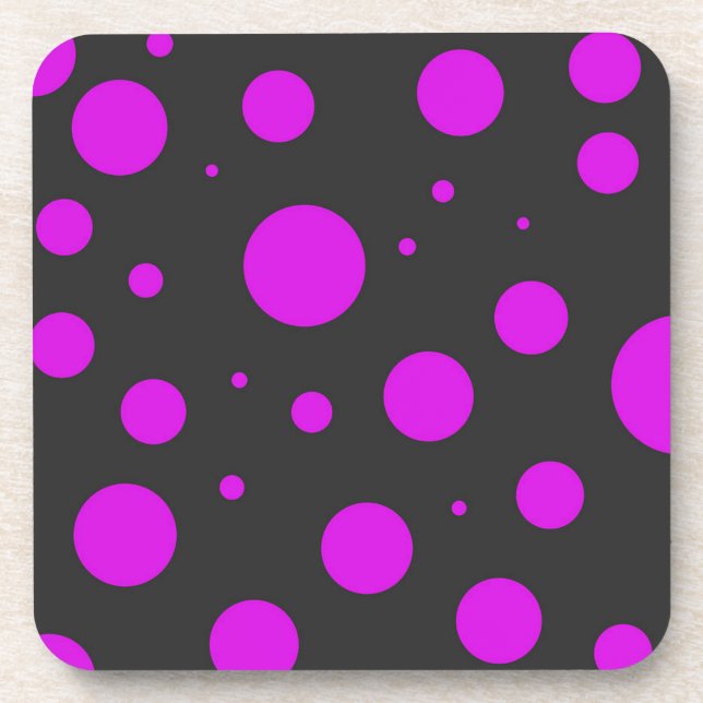 Polka dot pattern coaster (Front)