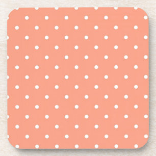 Polka dot pattern coaster