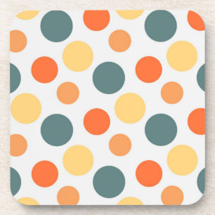 Polka dot pattern coaster