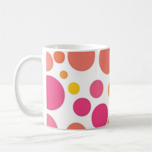 Polka dot pattern coffee mug