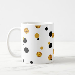 Polka dot pattern coffee mug