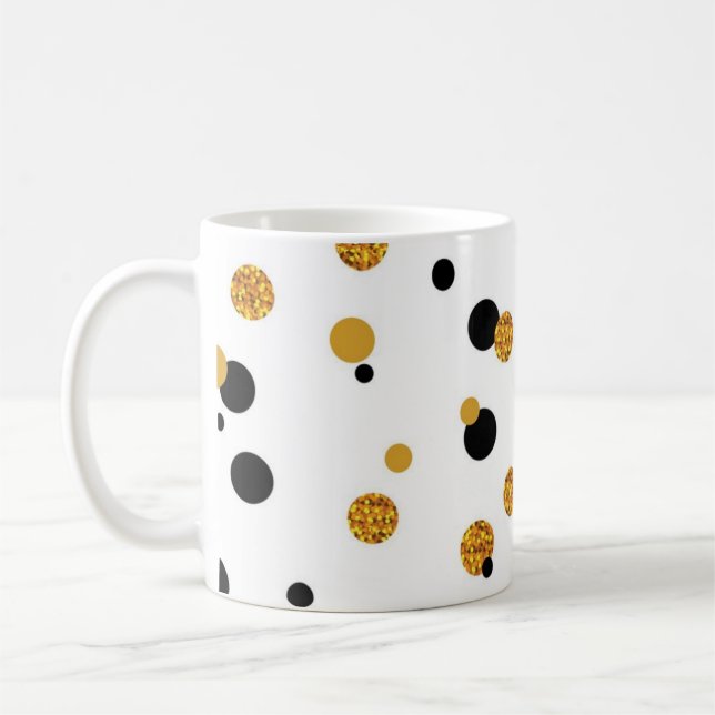 Polka dot pattern coffee mug (Left)