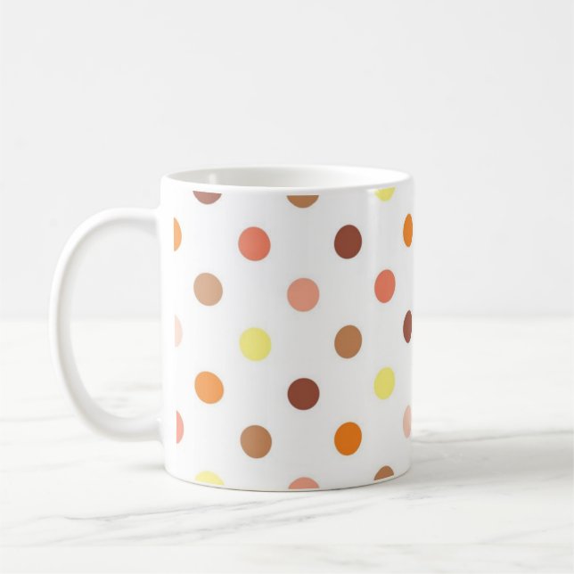 Polka dot pattern coffee mug (Left)