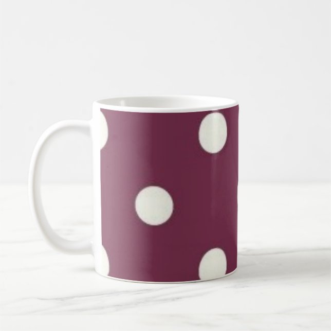 Polka dot pattern coffee mug (Left)