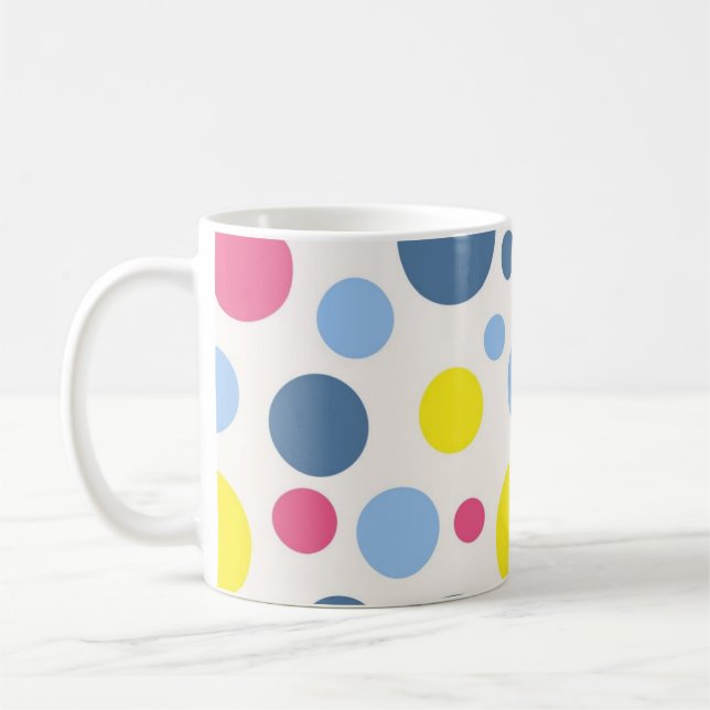 Polka dot pattern coffee mug (Left)