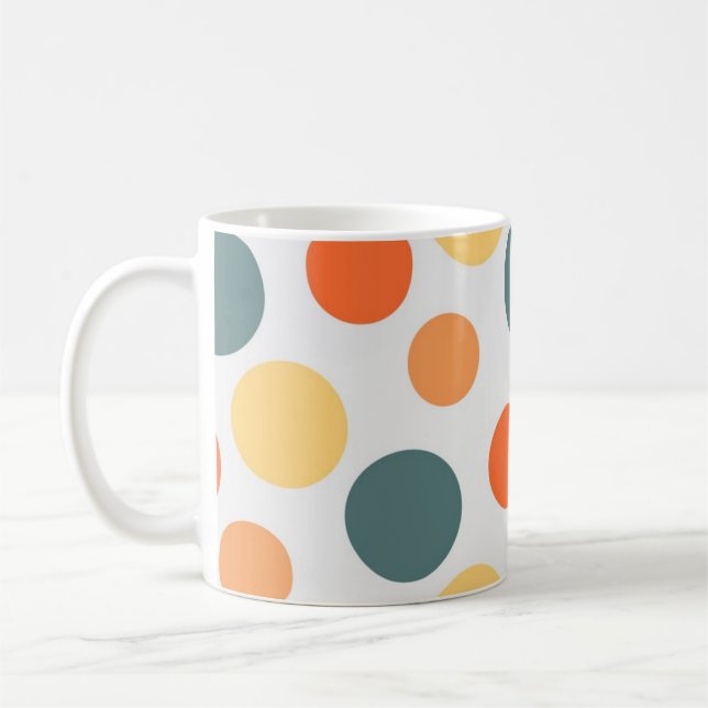 Polka dot pattern coffee mug (Left)