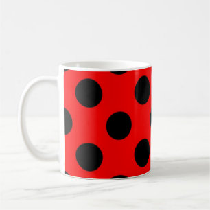 Polka dot pattern coffee mug