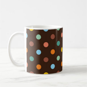 Polka dot pattern coffee mug