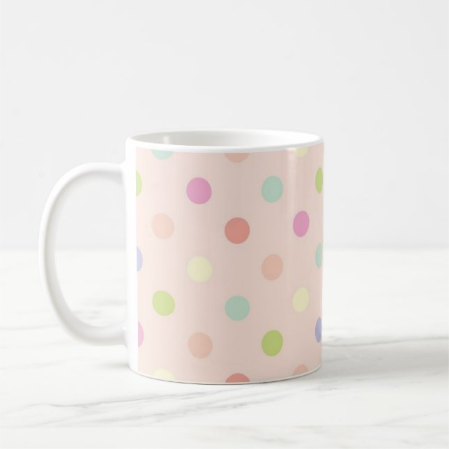 Polka dot pattern coffee mug (Left)