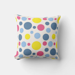 Polka dot pattern cushion