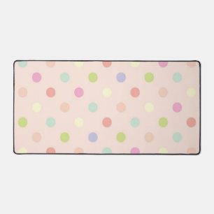 Polka dot pattern desk mat