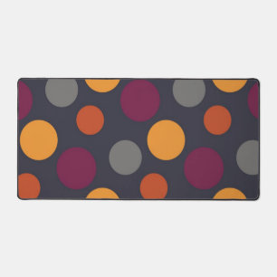 Polka dot pattern desk mat