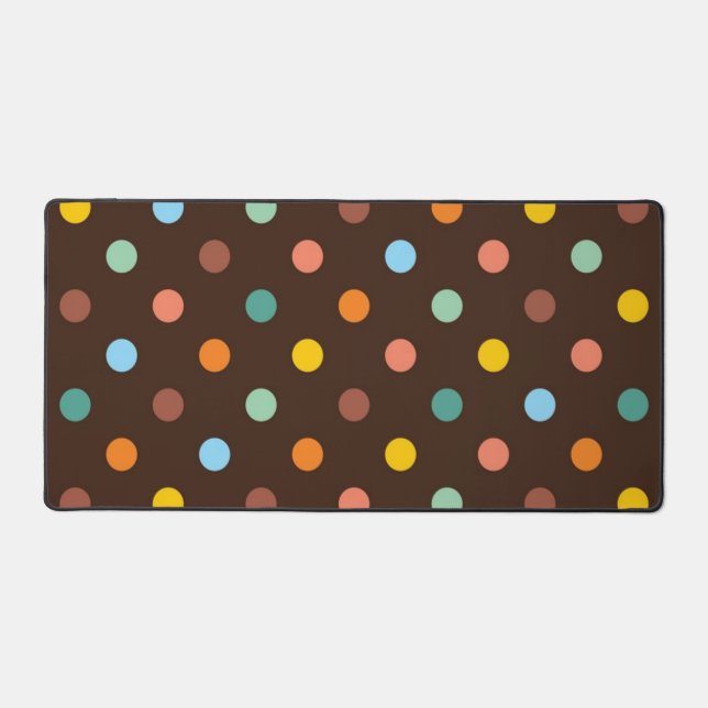 Polka dot pattern desk mat (Front)