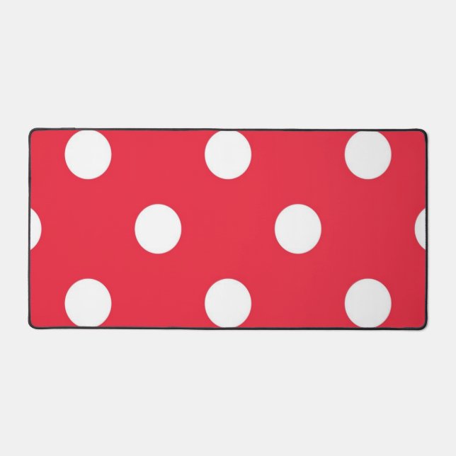 Polka dot pattern desk mat (Front)