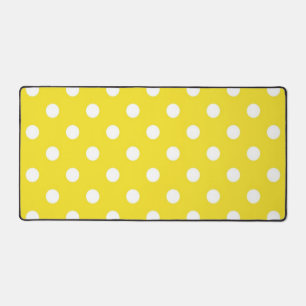 Polka dot pattern desk mat