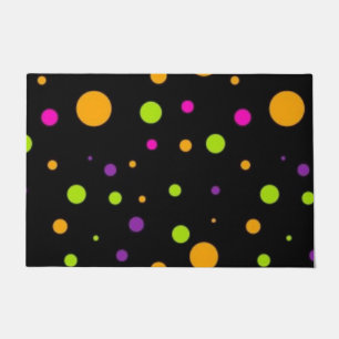 Polka dot pattern doormat