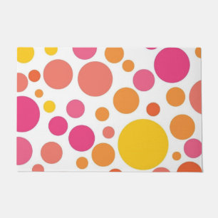 Polka dot pattern doormat