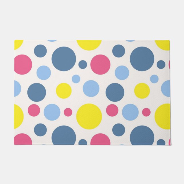 Polka dot pattern doormat (Front)