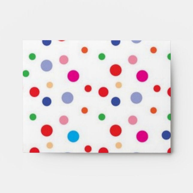 Polka dot pattern envelope (Front)