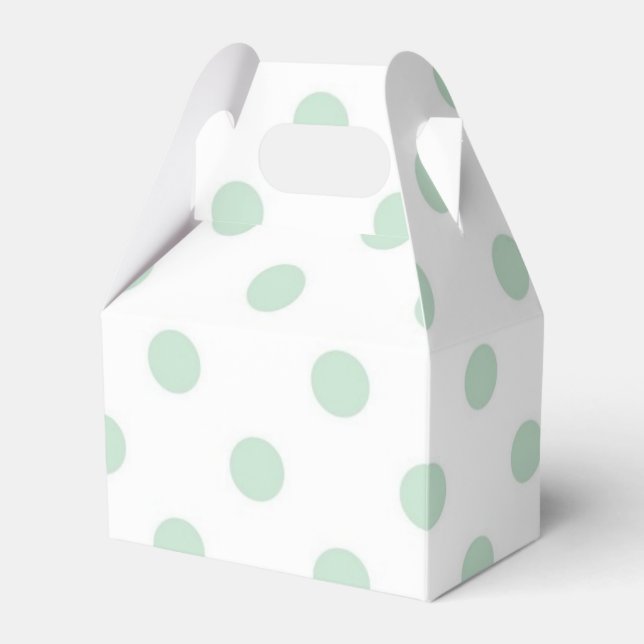 Polka dot pattern favour box (Front Side)