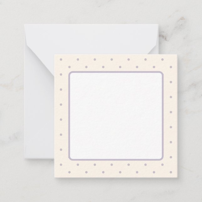 Polka Dot Pattern Flat Card (Front)