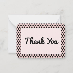 Polka Dot Pattern Flat Note Card