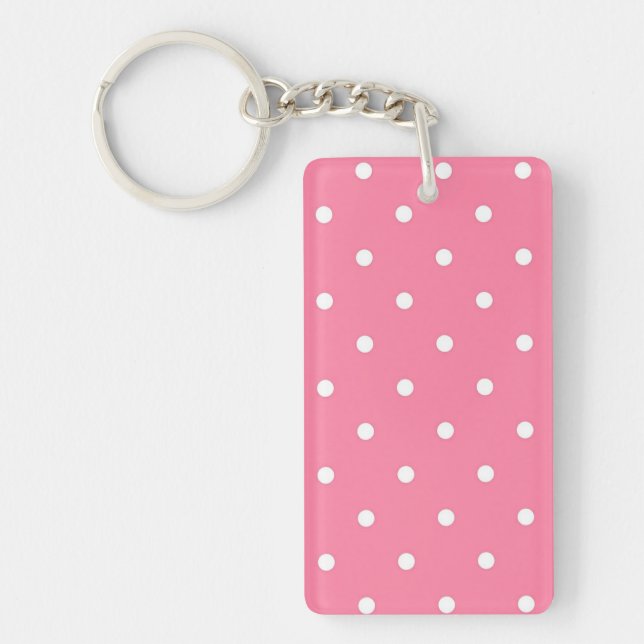 Polka dot pattern key ring (Front)