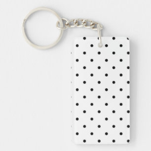 Polka dot pattern key ring