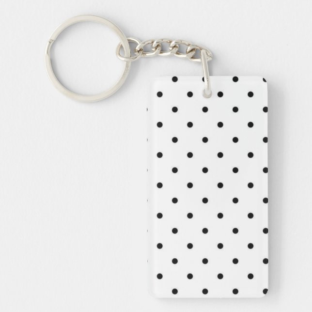 Polka dot pattern key ring (Front)