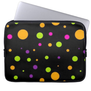 Polka dot pattern laptop sleeve