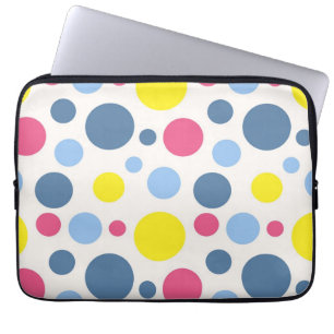 Polka dot pattern laptop sleeve