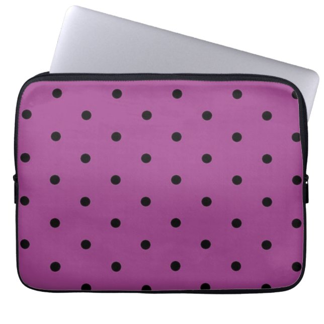 Polka dot pattern laptop sleeve (Front)