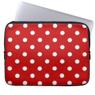 Polka dot pattern laptop sleeve