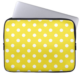 Polka dot pattern laptop sleeve
