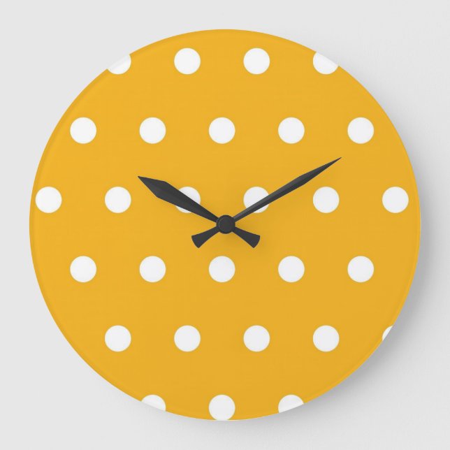 Polka dot pattern large clock (Front)