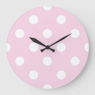 Polka dot pattern large clock