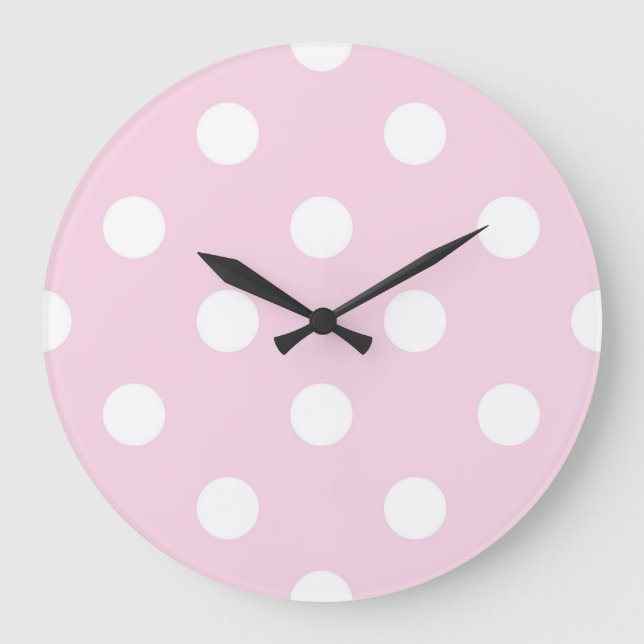 Polka dot pattern large clock (Front)