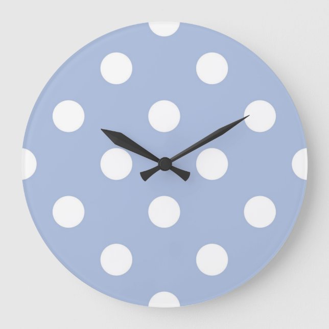 Polka dot pattern large clock (Front)