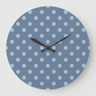 Polka dot pattern large clock