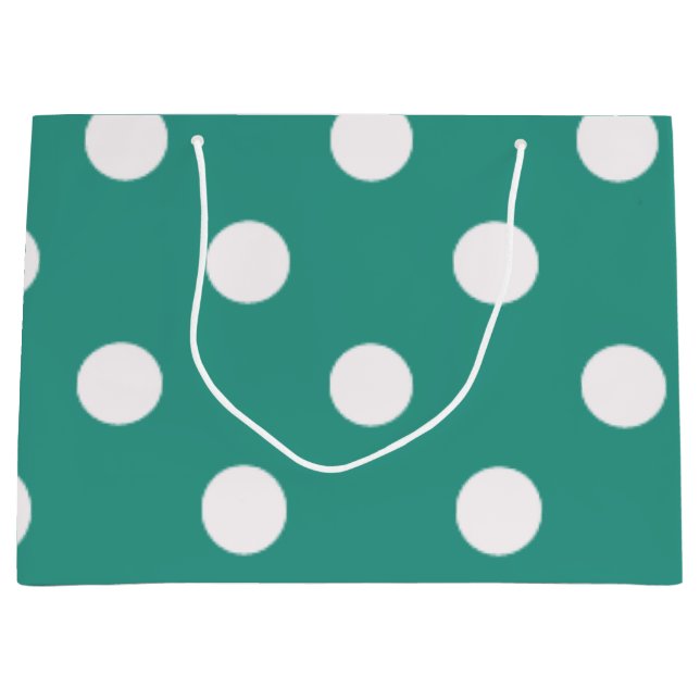 Polka dot pattern large gift bag (Front)