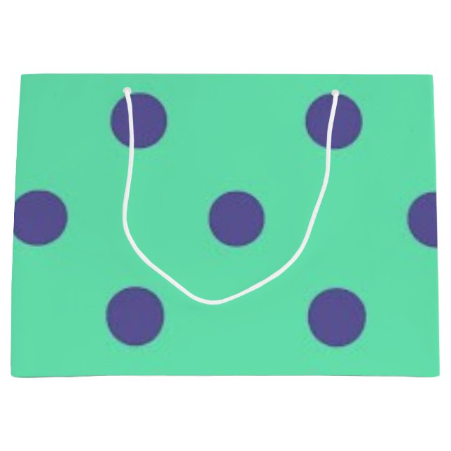 Polka dot pattern large gift bag (Front)