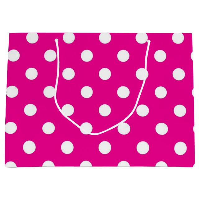 Polka dot pattern large gift bag (Front)