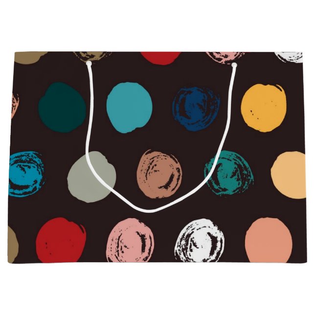 Polka dot pattern large gift bag (Front)