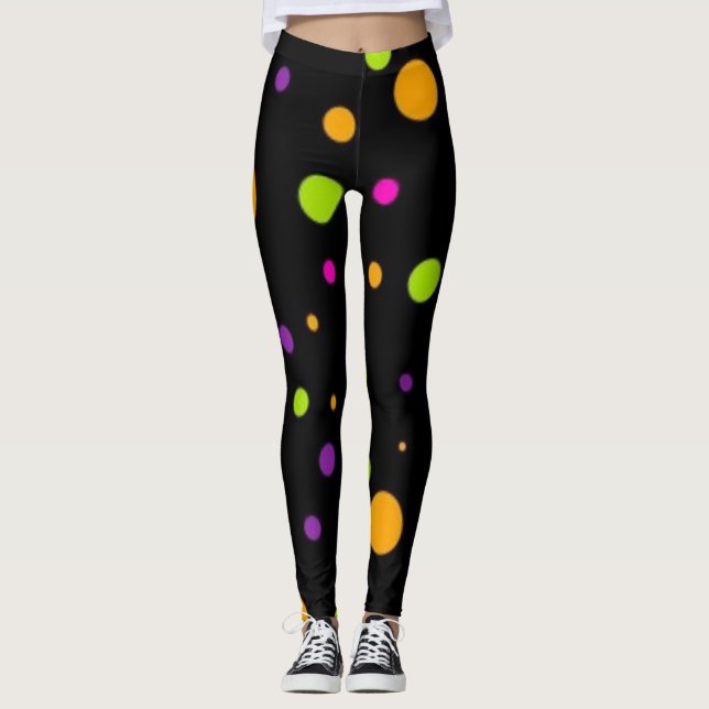Polka dot pattern leggings (Front)