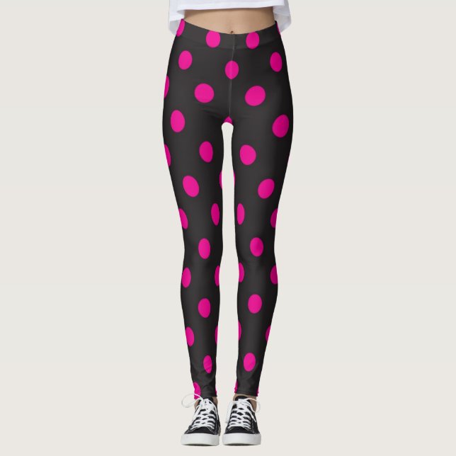Polka dot pattern leggings (Front)