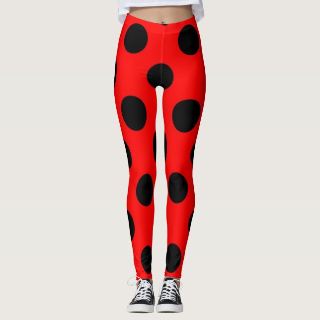 Polka dot pattern leggings (Front)