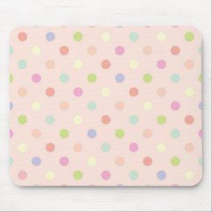 Polka dot pattern mouse pad