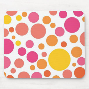 Polka dot pattern mouse pad