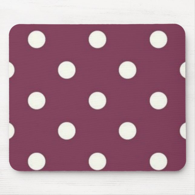 Polka dot pattern mouse pad (Front)